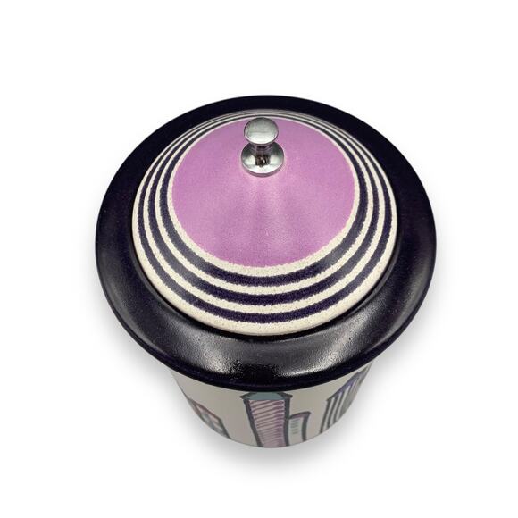 KMK 90s Canister Germany Modern Art Keramik Kupfermühle Architecture Design 8" - Picture 5 of 10